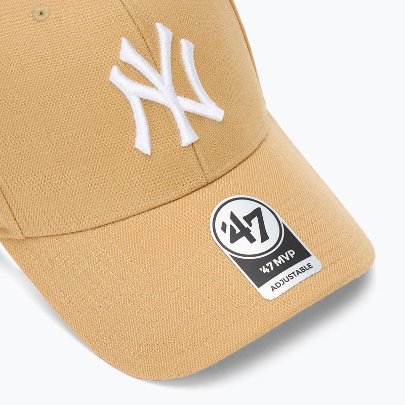 Кепка 47 Brand MLB New York Yankees MVP light tan 3