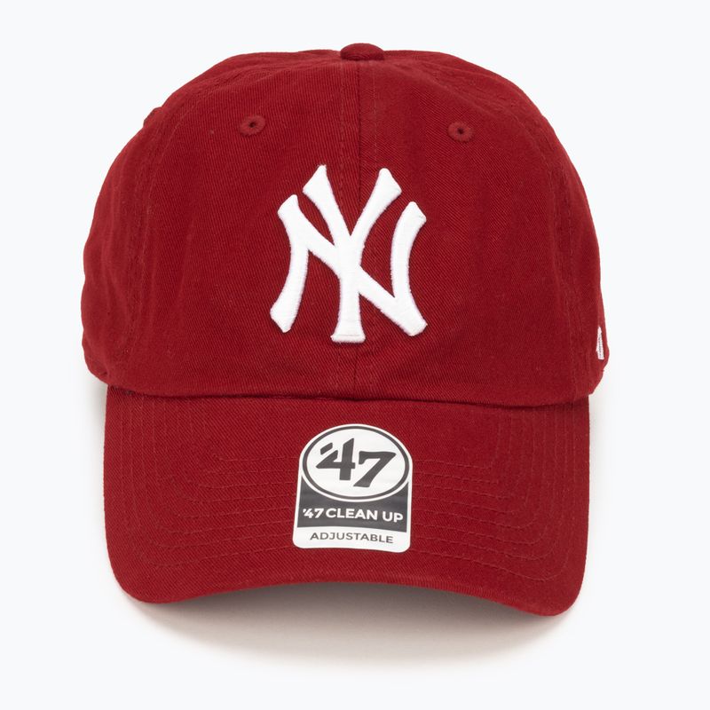 47 Бренд MLB New York Yankees CLEAN UP бритва червона бейсболка 4