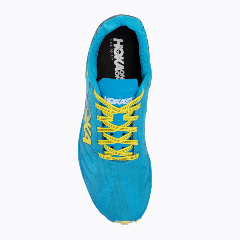Чоловічі бігові кросівки HOKA Evo Jawz блакитний/цитрусовий 6
