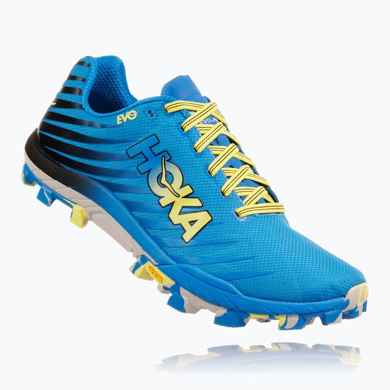 Чоловічі бігові кросівки HOKA Evo Jawz блакитний/цитрусовий 7