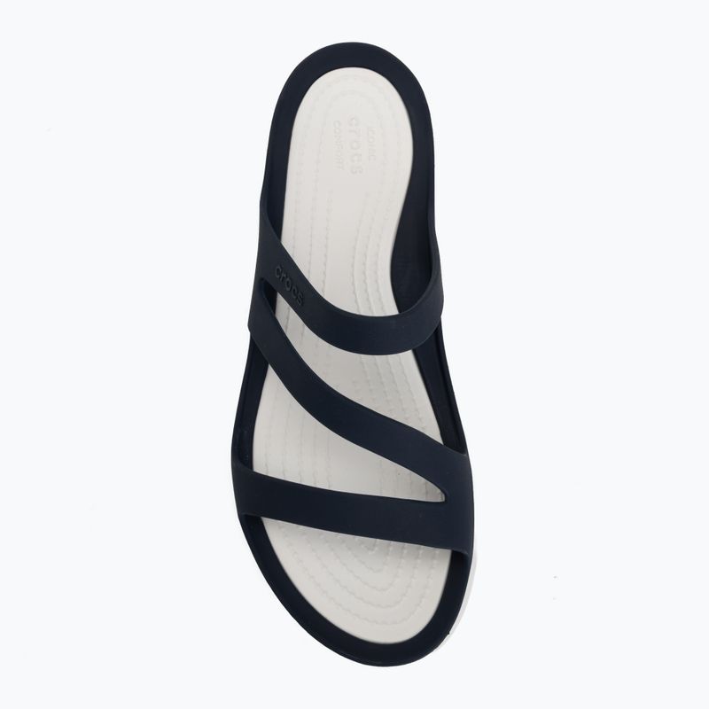 Шльопанці жіночі Crocs Swiftwater Sandal navy/white 5