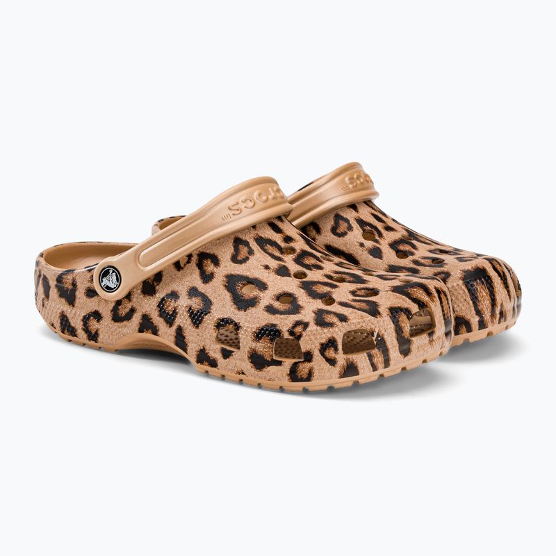 Шльопанці Crocs Classic Printed Clog leopard/gold 5