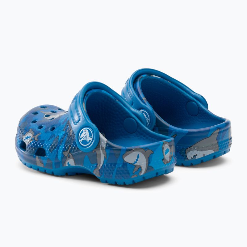 Шльопанці дитячі Crocs Classic Shark Clog prep blue 4