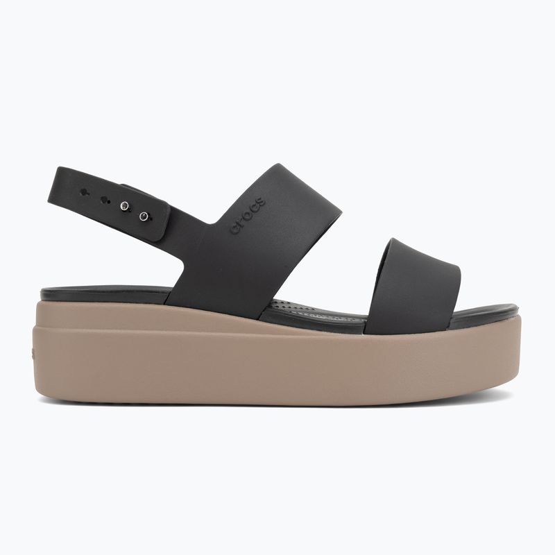 Сандалі жіночі Crocs Brooklyn Low Wedge black/mushroom 2
