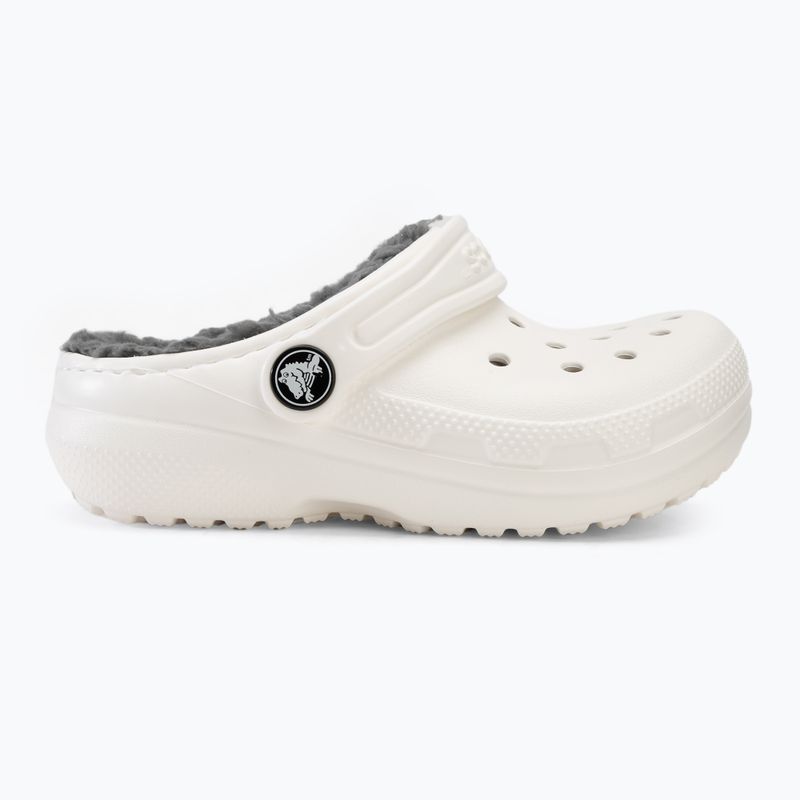 Шльопанці дитячі Crocs Classic Lined Clog Toddler white/grey 3