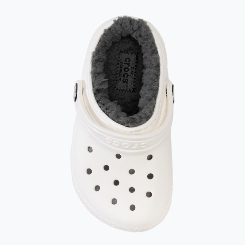 Шльопанці дитячі Crocs Classic Lined Clog Toddler white/grey 6