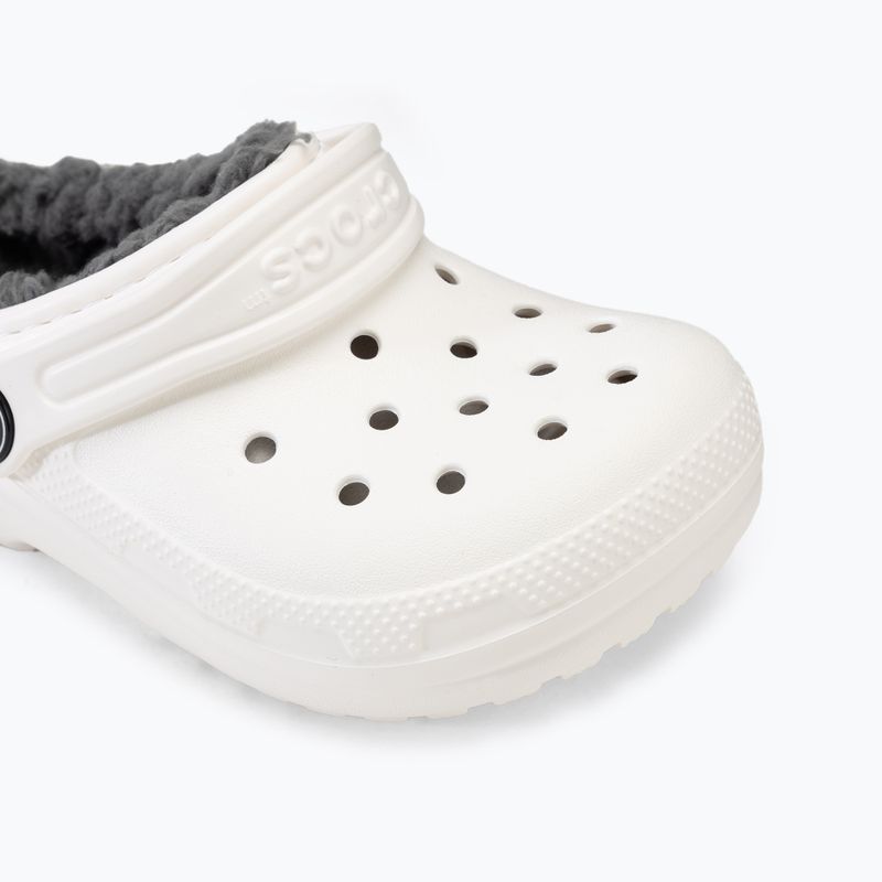 Шльопанці дитячі Crocs Classic Lined Clog Toddler white/grey 8