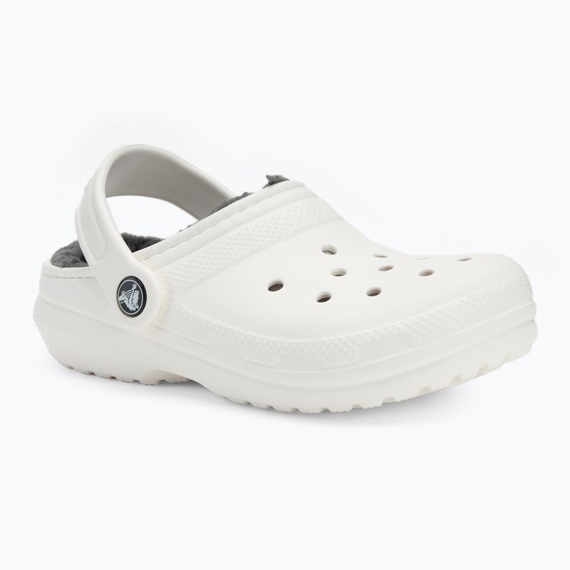 Шльопанці дитячі Crocs Classic Lined Clog Kids white/grey 2