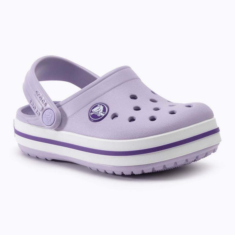 Дитячі шльопанці Crocs Crocband Clog лавандовий/неоновий 2
