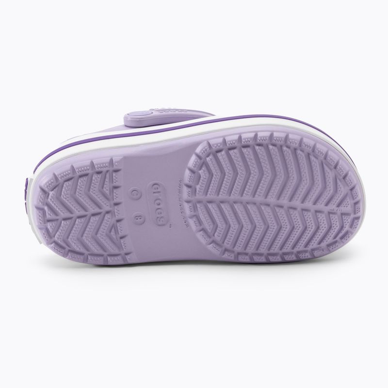 Дитячі шльопанці Crocs Crocband Clog лавандовий/неоновий 5