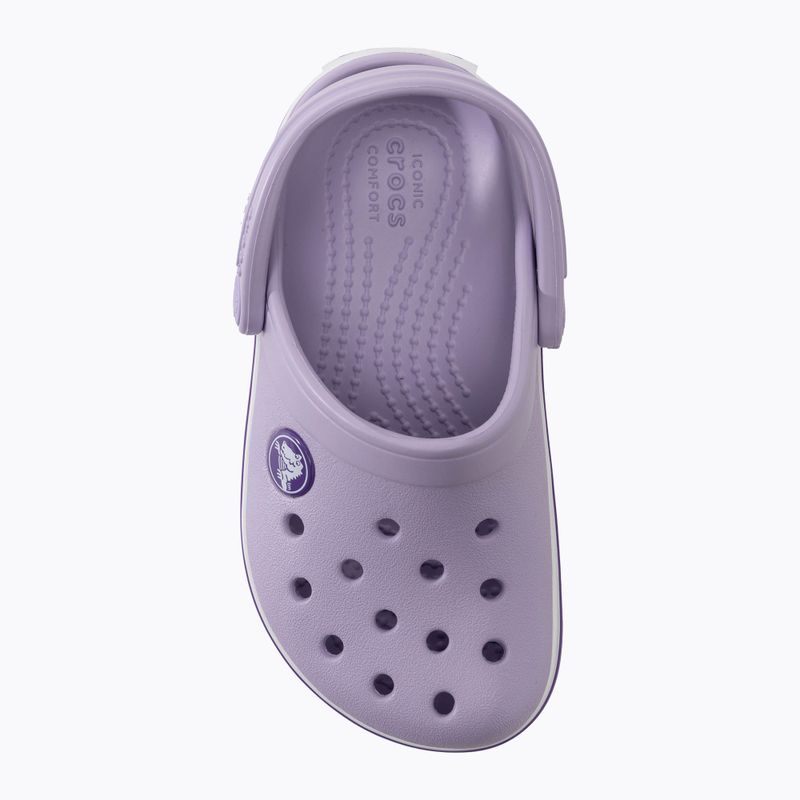 Дитячі шльопанці Crocs Crocband Clog лавандовий/неоновий 6