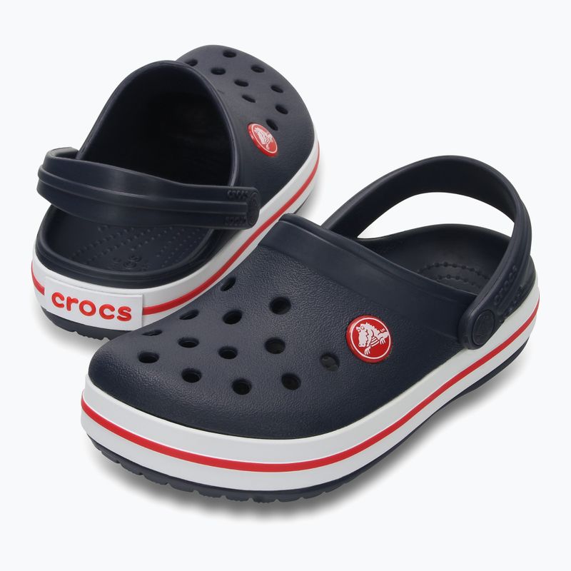 Дитячі шльопанці Crocs Crocband Clog темно-синій/червоний 9