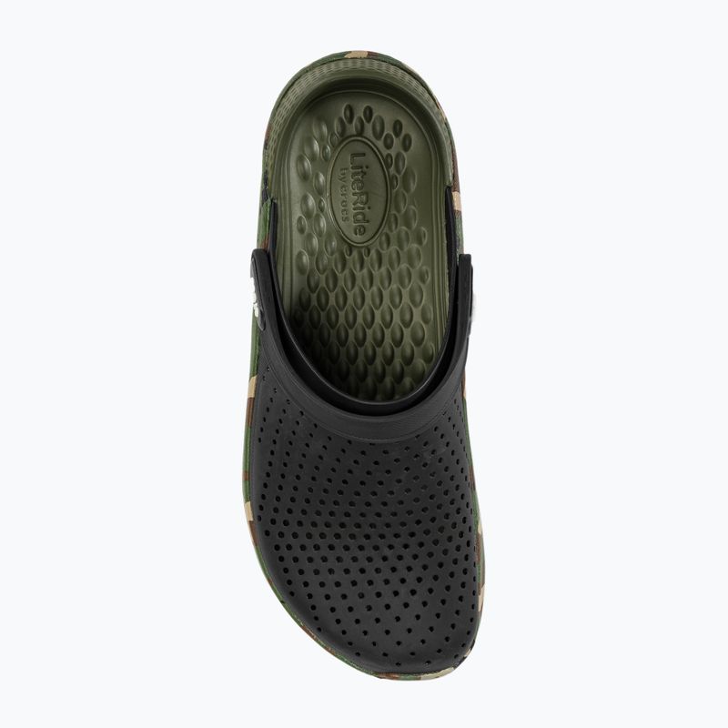 Шльопанці Crocs LiteRide Printed Camo Clog black/multi 6