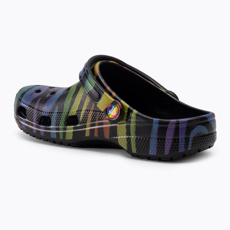 Жіночі шльопанці Crocs Класичні сезонні шльопанці з принтом зебра райдуга 4