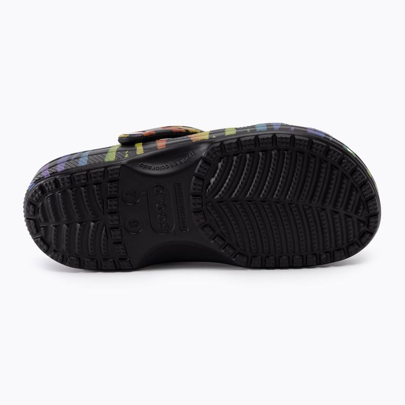 Жіночі шльопанці Crocs Класичні сезонні шльопанці з принтом зебра райдуга 5