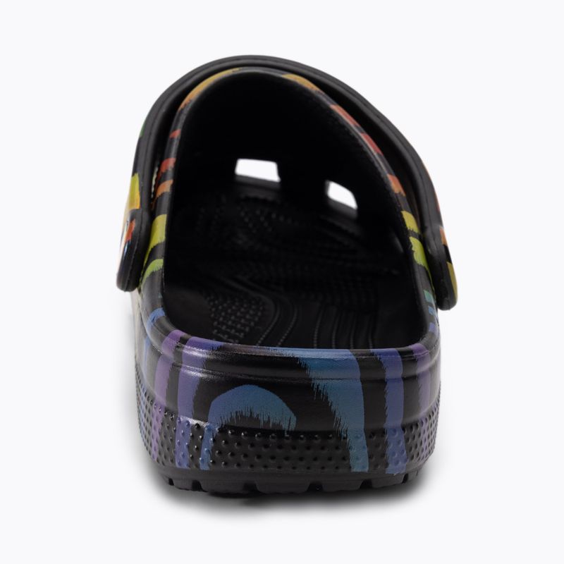 Жіночі шльопанці Crocs Класичні сезонні шльопанці з принтом зебра райдуга 7