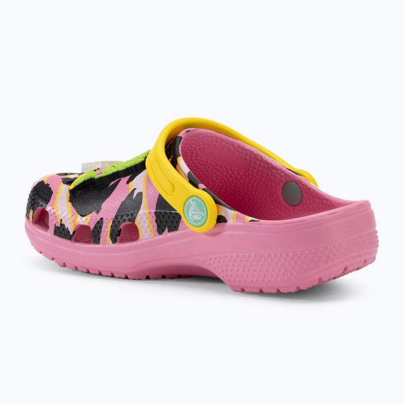 Шльопанці дитячі Crocs Ron English Party Animals Classic Clog Kids pink lemonade/multi 5