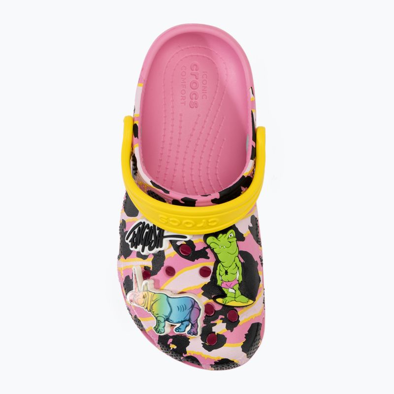 Шльопанці дитячі Crocs Ron English Party Animals Classic Clog Kids pink lemonade/multi 7