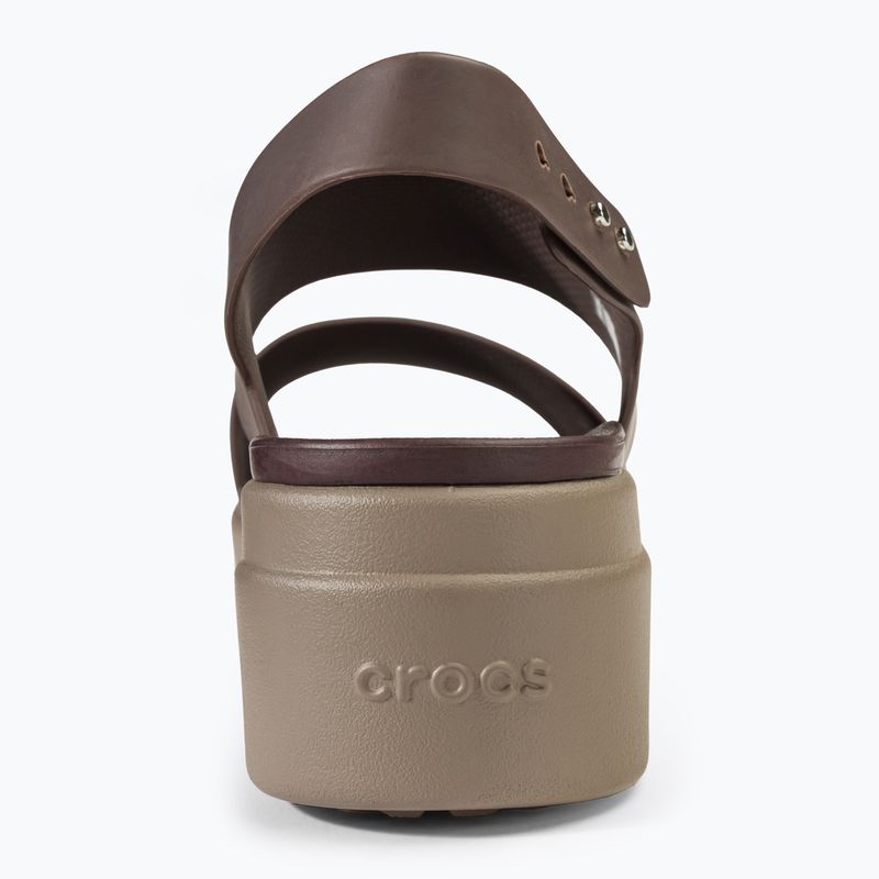 Жіночі босоніжки Crocs Brooklyn на низькій танкетці з грибами/ліпниною 6