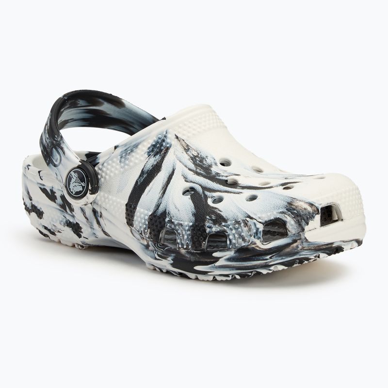 Шльопанці дитячі Crocs Classic Marbled Clog Kids black/white 2