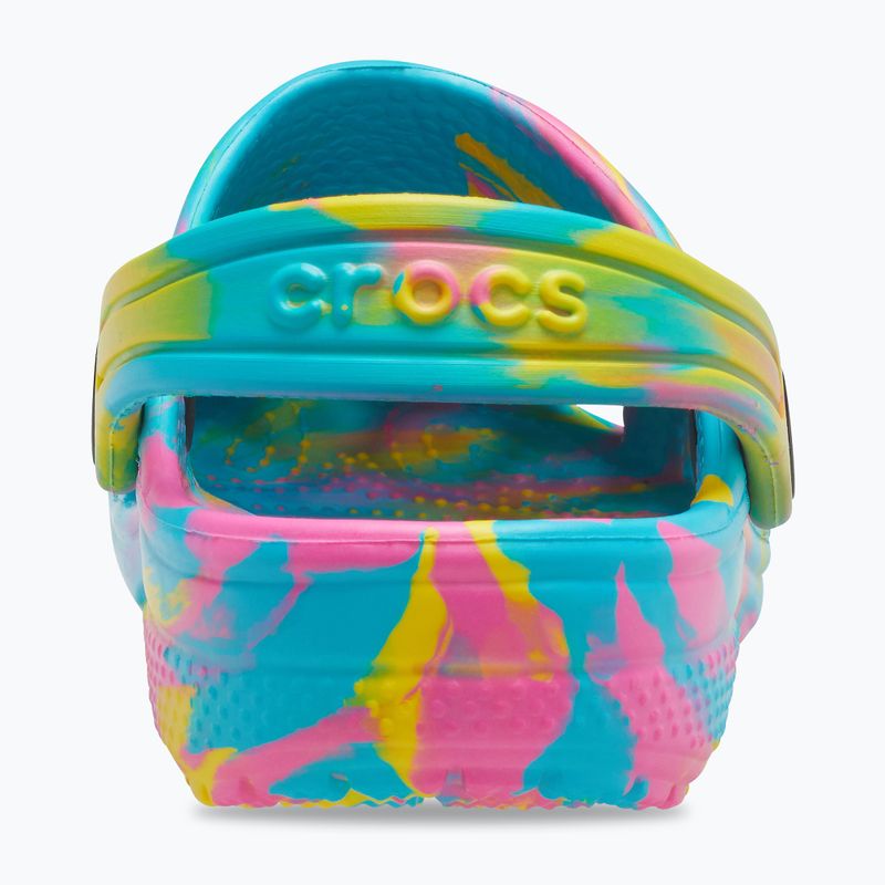 Шльопанці дитячі Crocs Classic Marbled Clog K digital aqua/multi 8