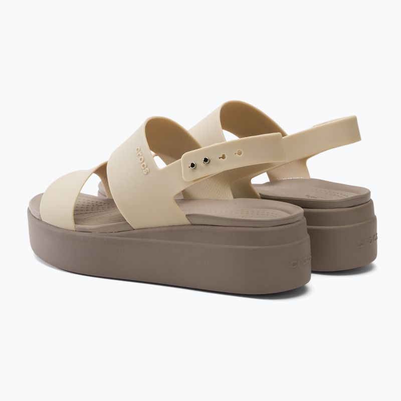 Босоніжки жіночі Crocs Brooklyn Met Low Wedge metal champagne 3