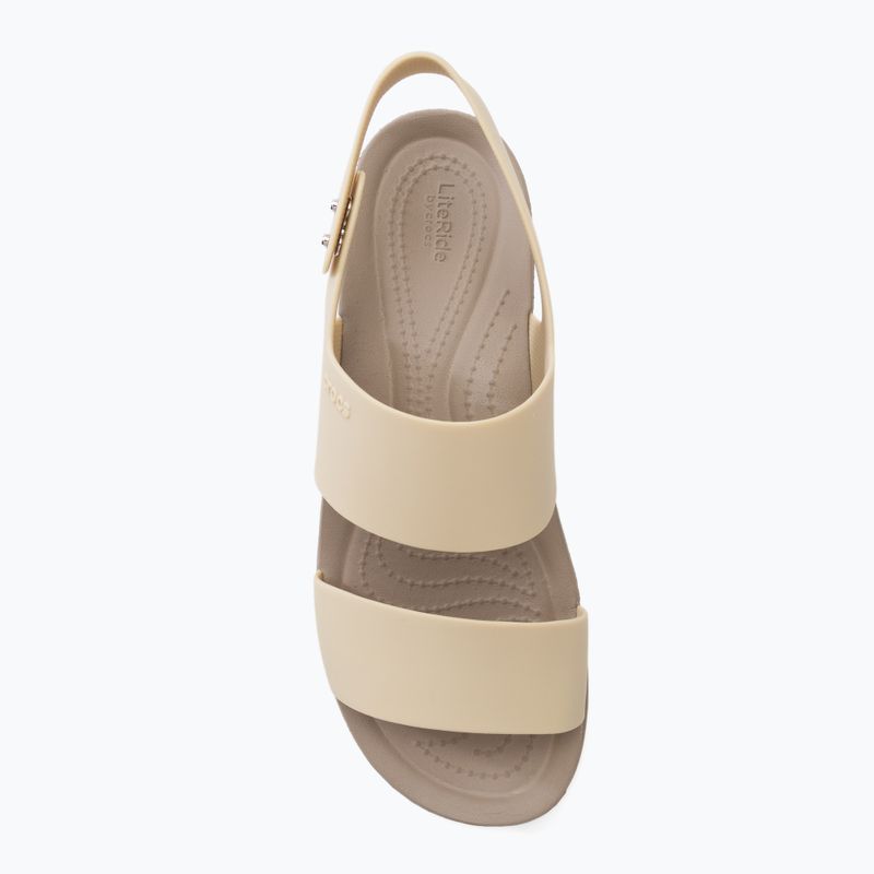 Босоніжки жіночі Crocs Brooklyn Met Low Wedge metal champagne 6
