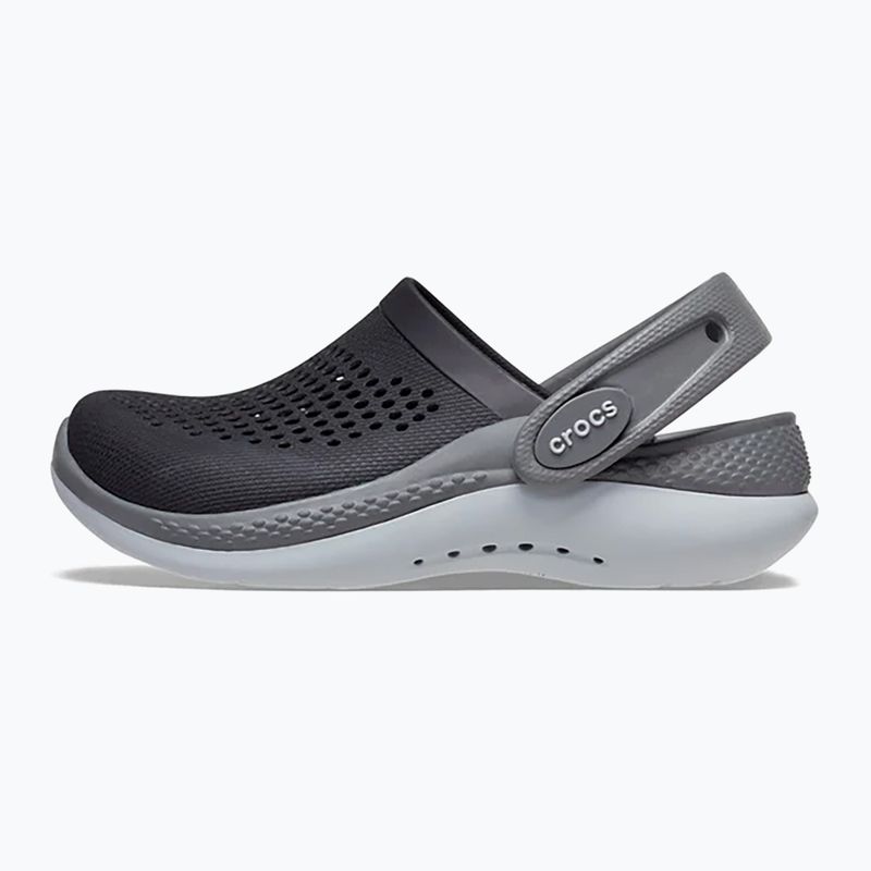 Дитячі шльопанці Crocs LiteRide 360 чорний / сланцевий сірий 11