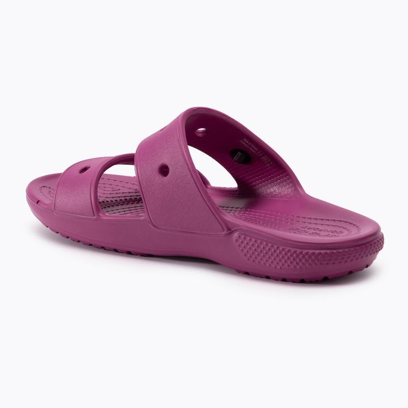 Жіночі шльопанці Crocs Classic Sandal fuschia веселі шльопанці 3