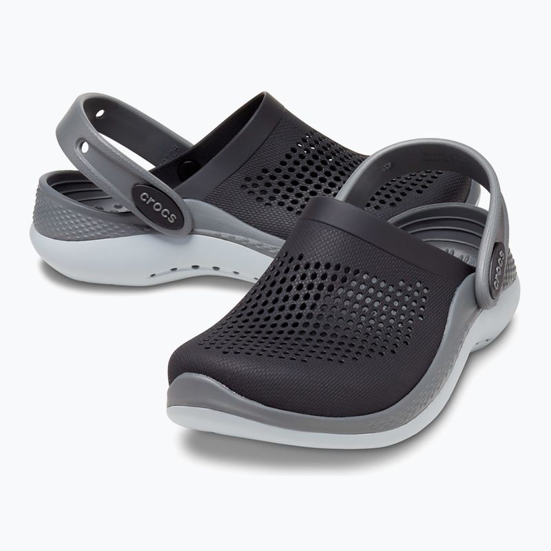 Шльопанці дитячі Crocs LiteRide 360 Clog Kids black/slate grey 9