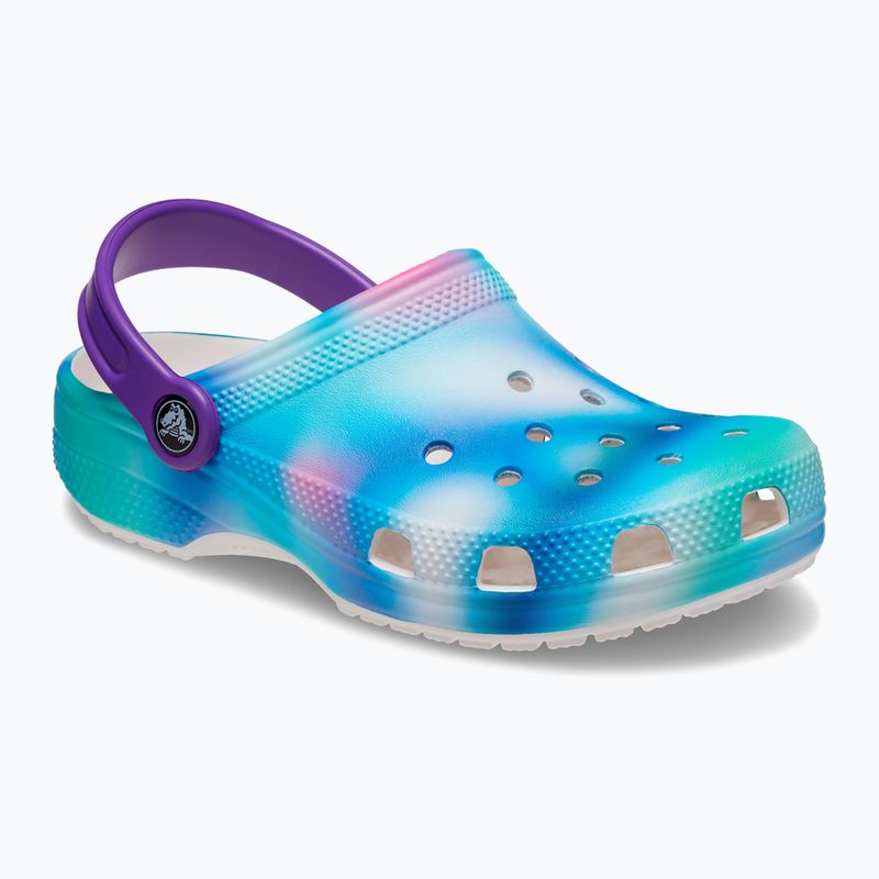 Дитячі шльопанці Crocs Classic Solarized Clog білі/мульти 9