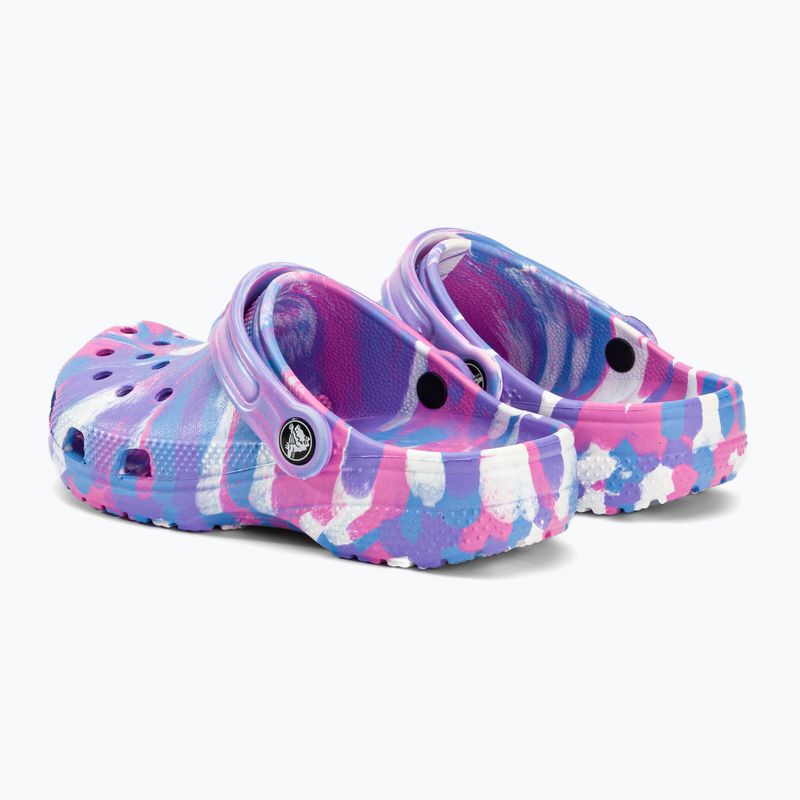 Шльопанці дитячі Crocs Classic Marbled Clog K white/pink 4