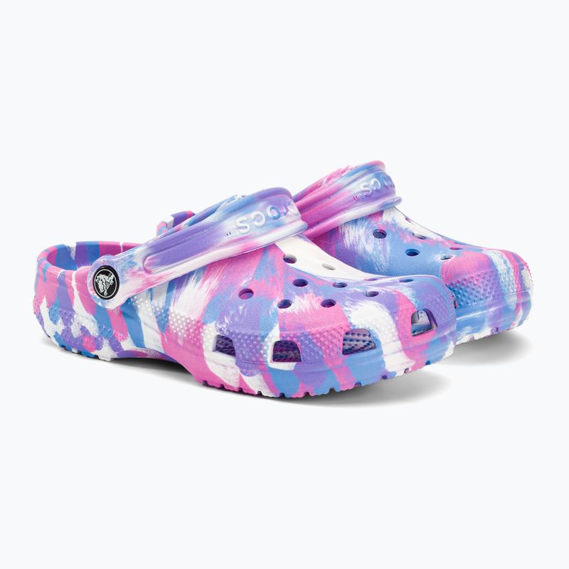 Шльопанці дитячі Crocs Classic Marbled Clog K white/pink 5