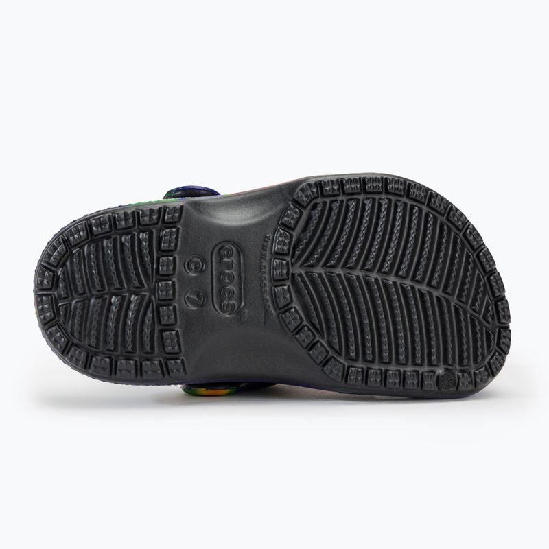 Дитячі шльопанці Crocs Classic Solarized Clog чорні / темно-сині 5
