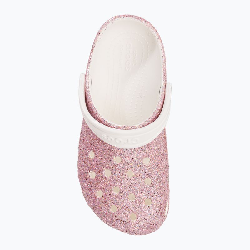 Дитячі шльопанці Crocs Classic Glitter Clog білий/веселка 7