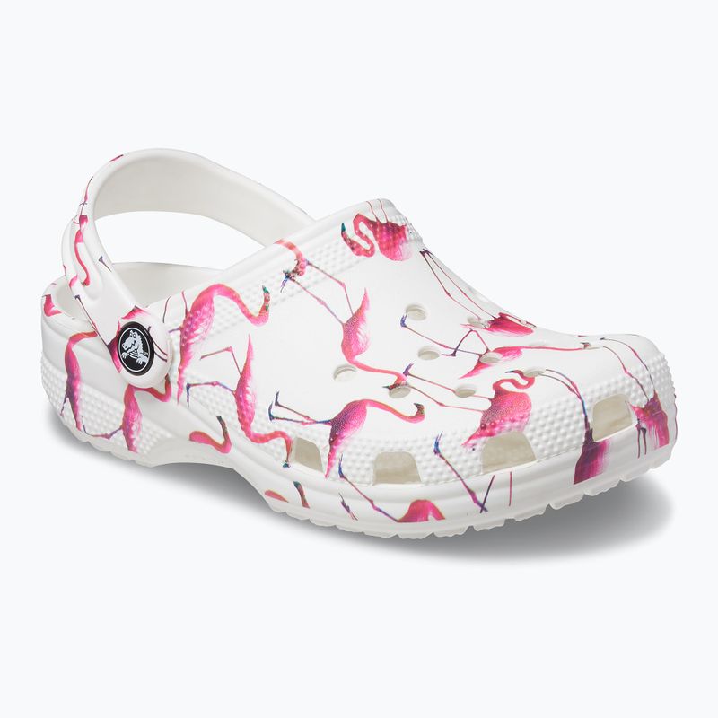 Шльопанці дитячі Crocs Classic Pool Party Clog K white/flamingo 11