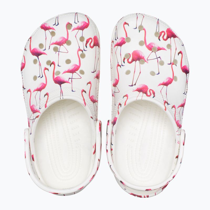 Шльопанці дитячі Crocs Classic Pool Party Clog K white/flamingo 13