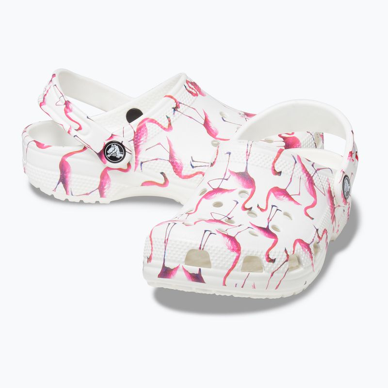 Шльопанці дитячі Crocs Classic Pool Party Clog K white/flamingo 16