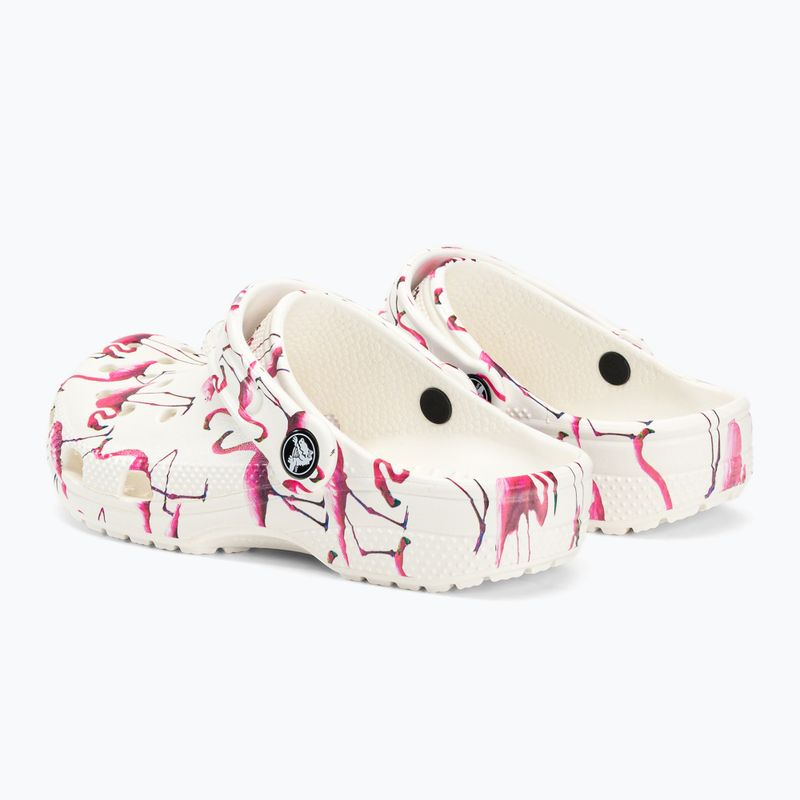 Шльопанці дитячі Crocs Classic Pool Party Clog K white/flamingo 4