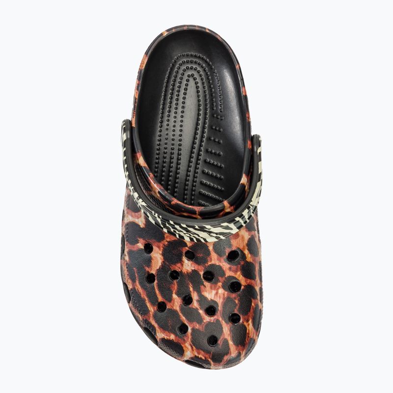 Шльопанці Crocs Classic Animal Remix чорний/мульти анімалістичні шльопанці 6