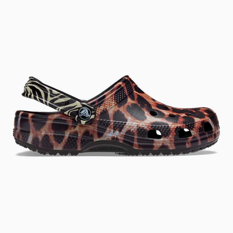 Шльопанці Crocs Classic Animal Remix чорний/мульти анімалістичні шльопанці 10
