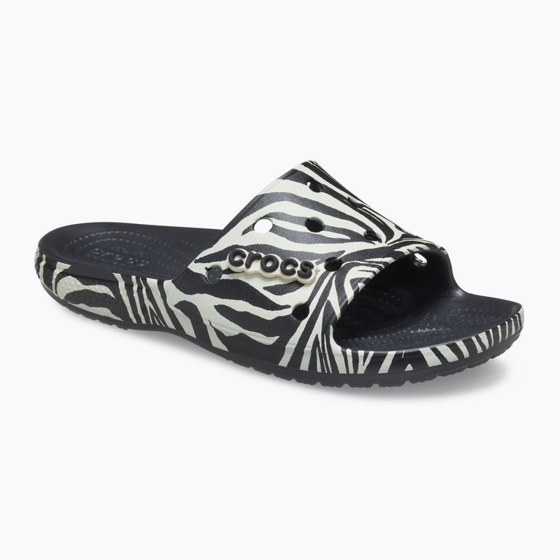 Шльопанці Crocs Classic Crocs Animal Remix Slide black/zebra print 9