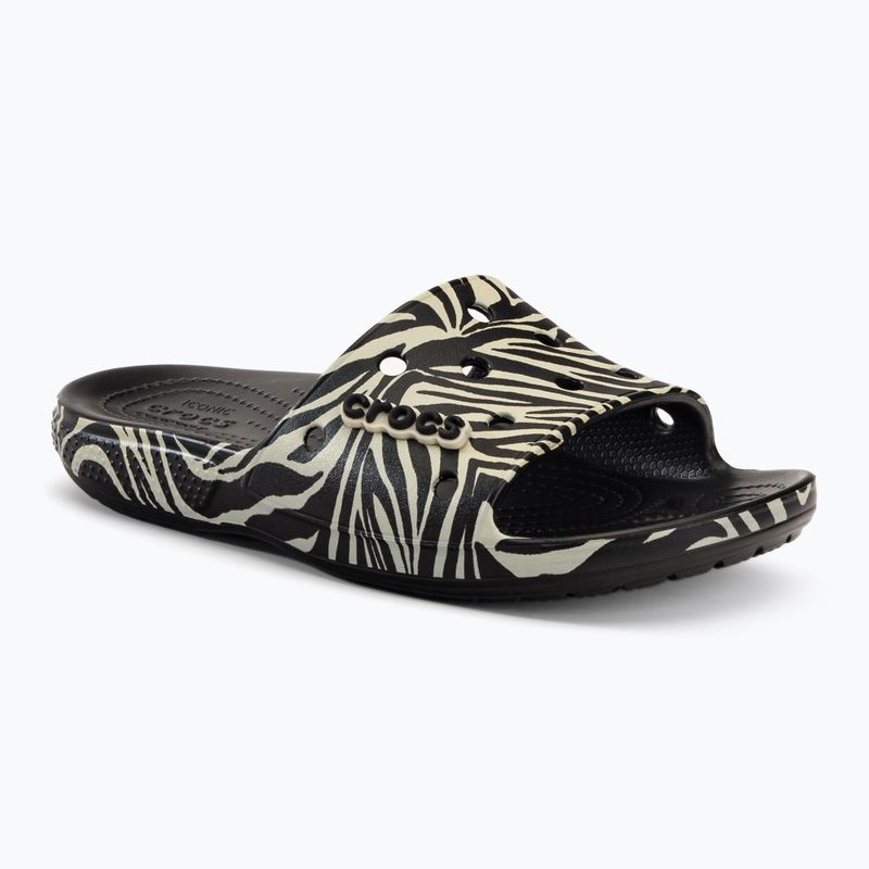 Шльопанці Crocs Classic Crocs Animal Remix Slide black/zebra print