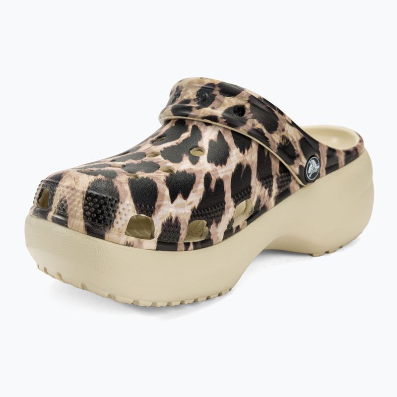 Жіночі шльопанці Crocs Classic Platform Animal Remix кістка/леопард 8