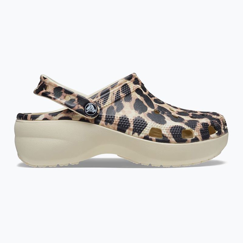 Жіночі шльопанці Crocs Classic Platform Animal Remix кістка/леопард 10