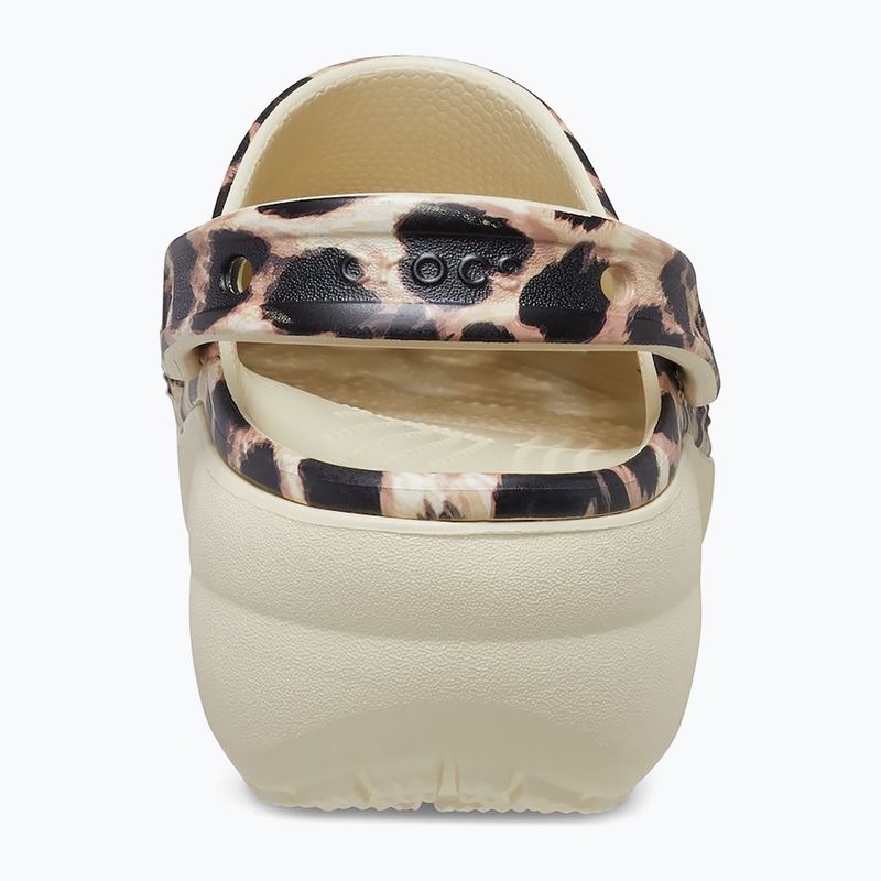 Жіночі шльопанці Crocs Classic Platform Animal Remix кістка/леопард 11