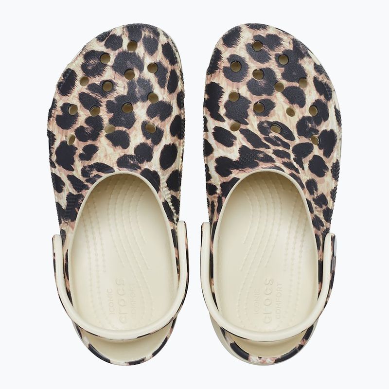 Жіночі шльопанці Crocs Classic Platform Animal Remix кістка/леопард 12