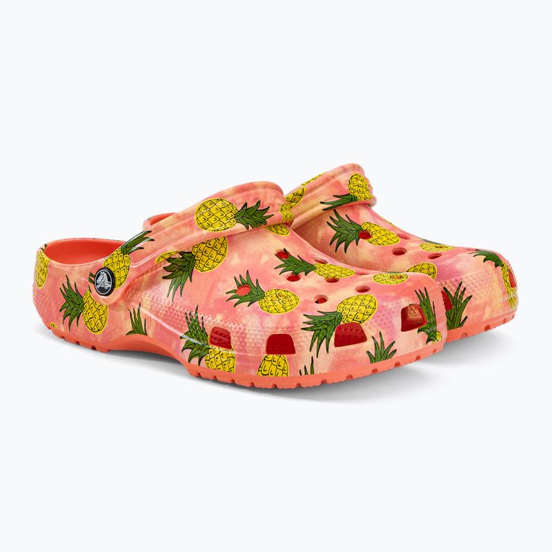 Шльопанці Crocs Classic Retro Resort Clog papaya/multi 5