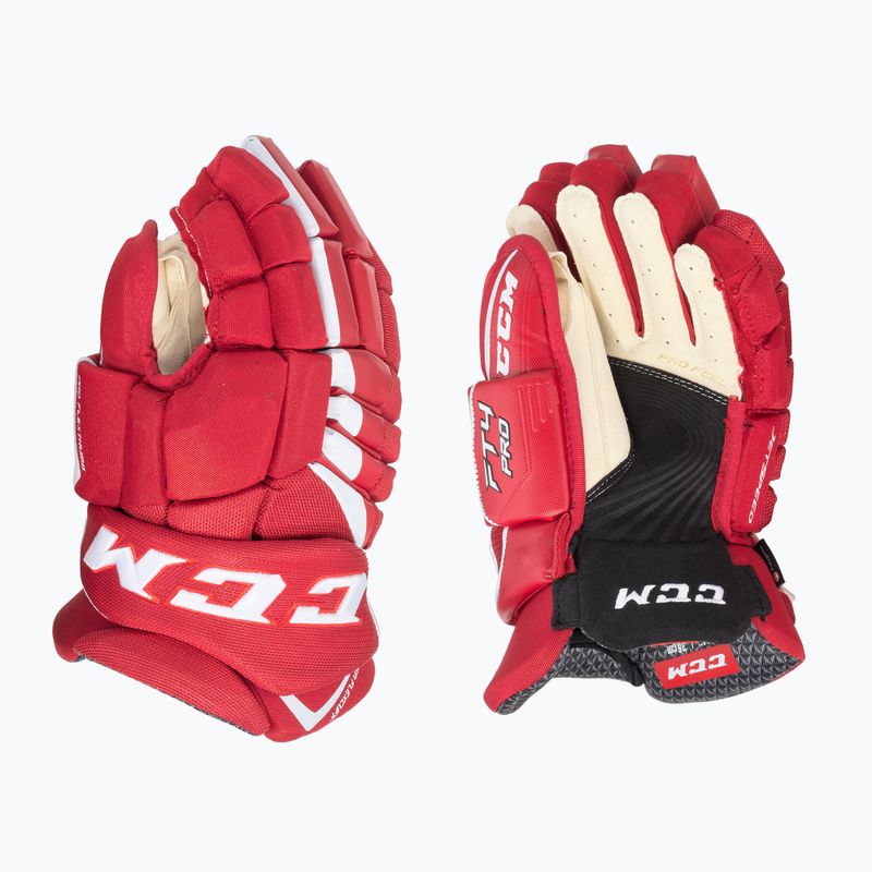 Рукавиці хокейні CCM JetSpeed FT4 Pro SR red/white