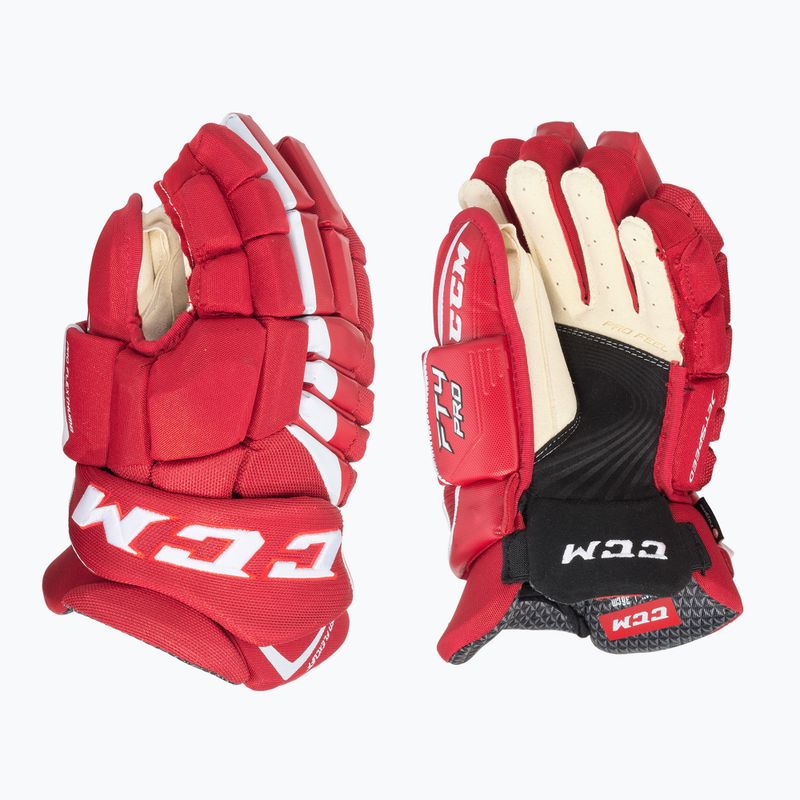 Рукавиці хокейні дитячі CCM JetSpeed FT4 JR red/white
